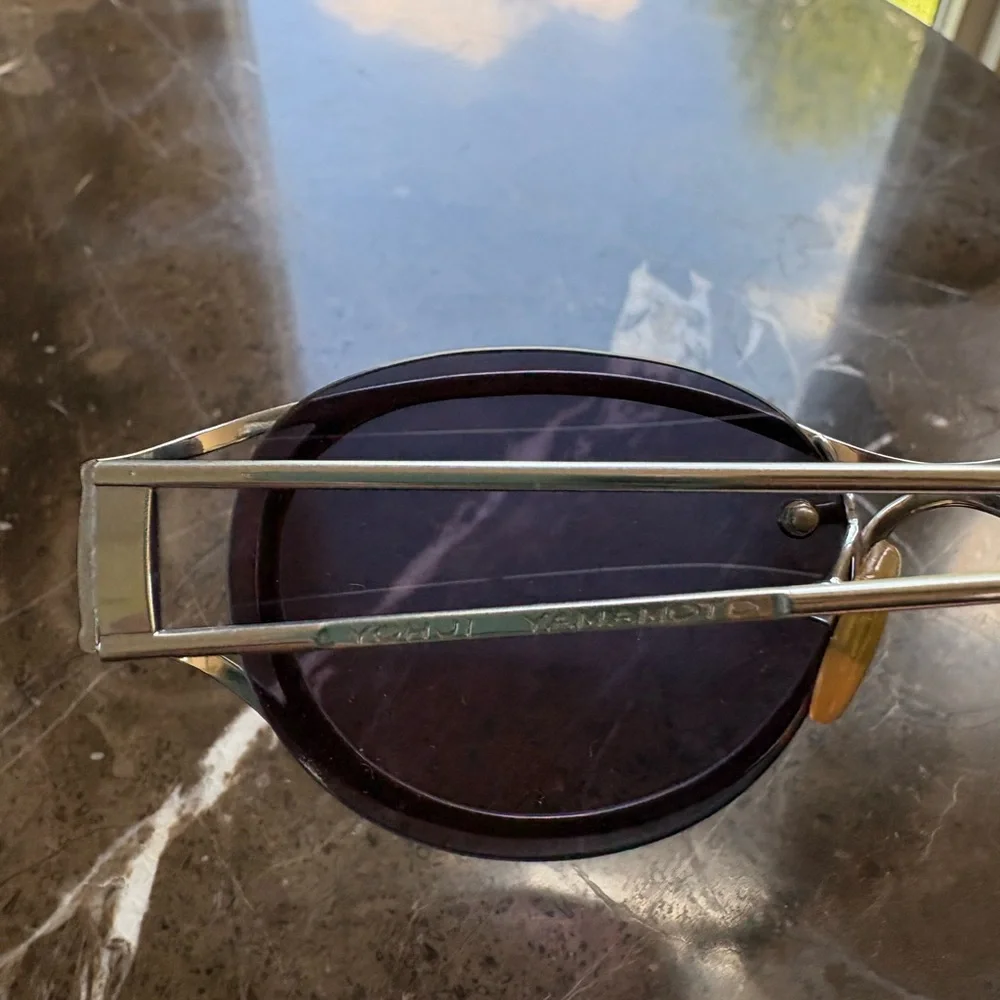 Yohji Yamamoto 52-5105 Vintage 90s Sunglasses Purple Lens Metal Frame Japan Made